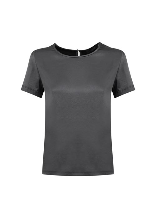 T-shirt Amburgo in raso e jersey Nero WEEKEND MAX MARA | 2515941051600005